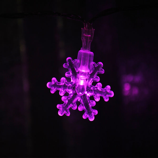 USB Powered 20 LED 2M Pink Snowflake Shape Indoor LED Fairy Lights