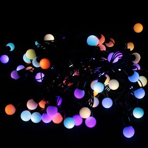 Mains Powered 5M Colour Changing Flashing Among 7colours 50LED Fairy Disco Lights
