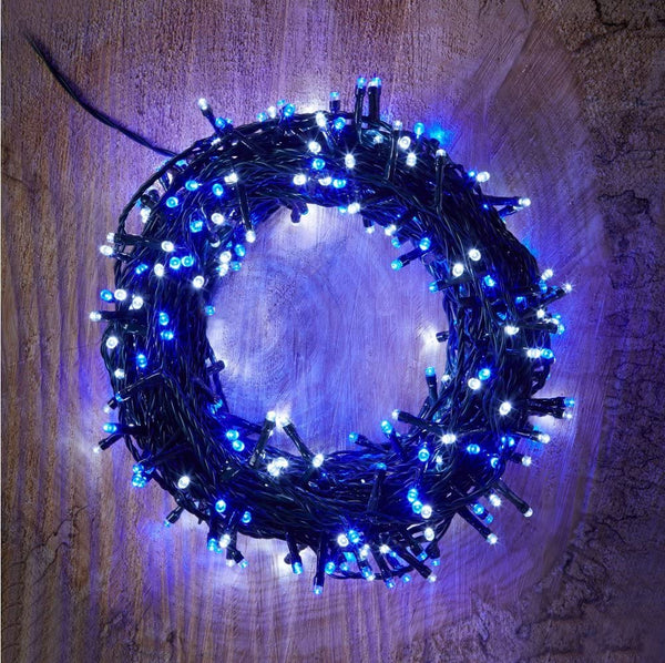 Waterproof Outdoor 300/500LED Christmas String Fairy Lights Alternate Blue and White