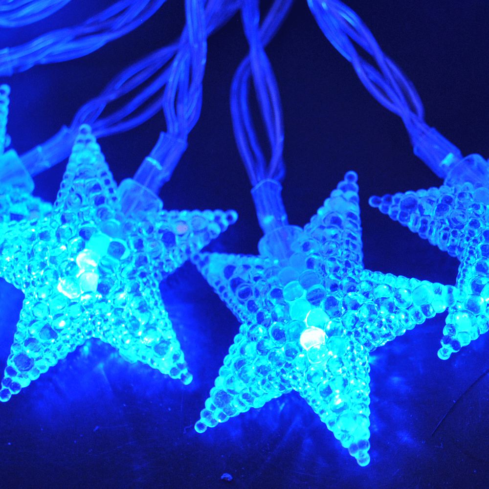 Indoor USB Powered 50LED 5M Star Blue LED Fairy Lights