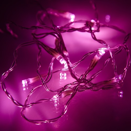 Battery Powered 20LED/40LED Static ON  Pink Fairy Lights