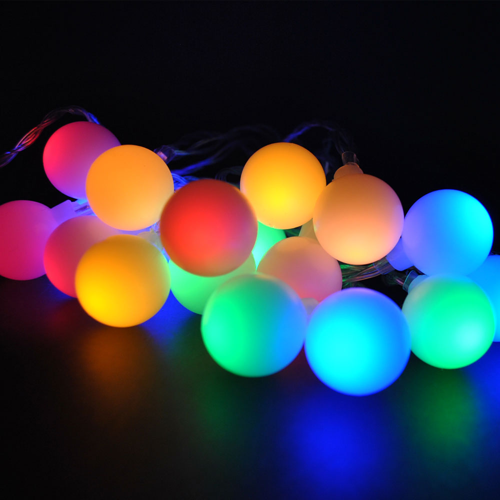 Battery Powered Multi Colours Berry Ball 20/40 LED Static on Fairy Lights