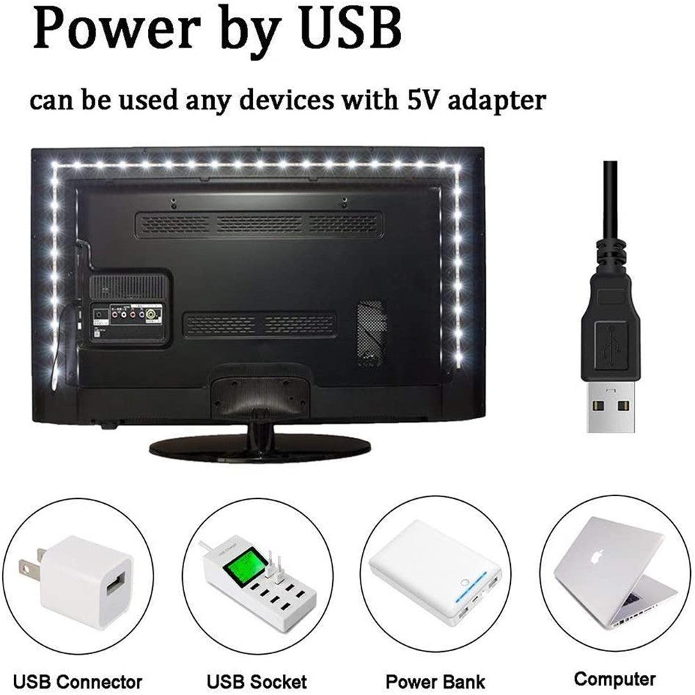 USB Powered RGB Color Change 5050 LED Strips Computer TV PC Back Light Kit  DC 5V