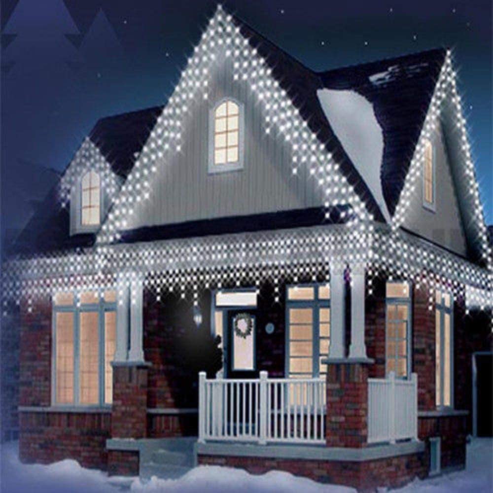 4M/6M/10M/20M 300/400/800LED Cool White Icicle Indoor Outdoor LED Fairy Lights