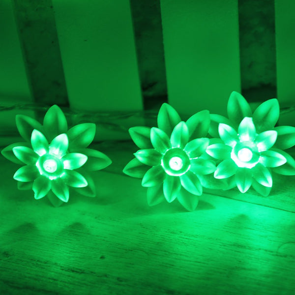 USB Powered 20LED 2M Double Layer Lotus Indoor Green LED Fairy Lights