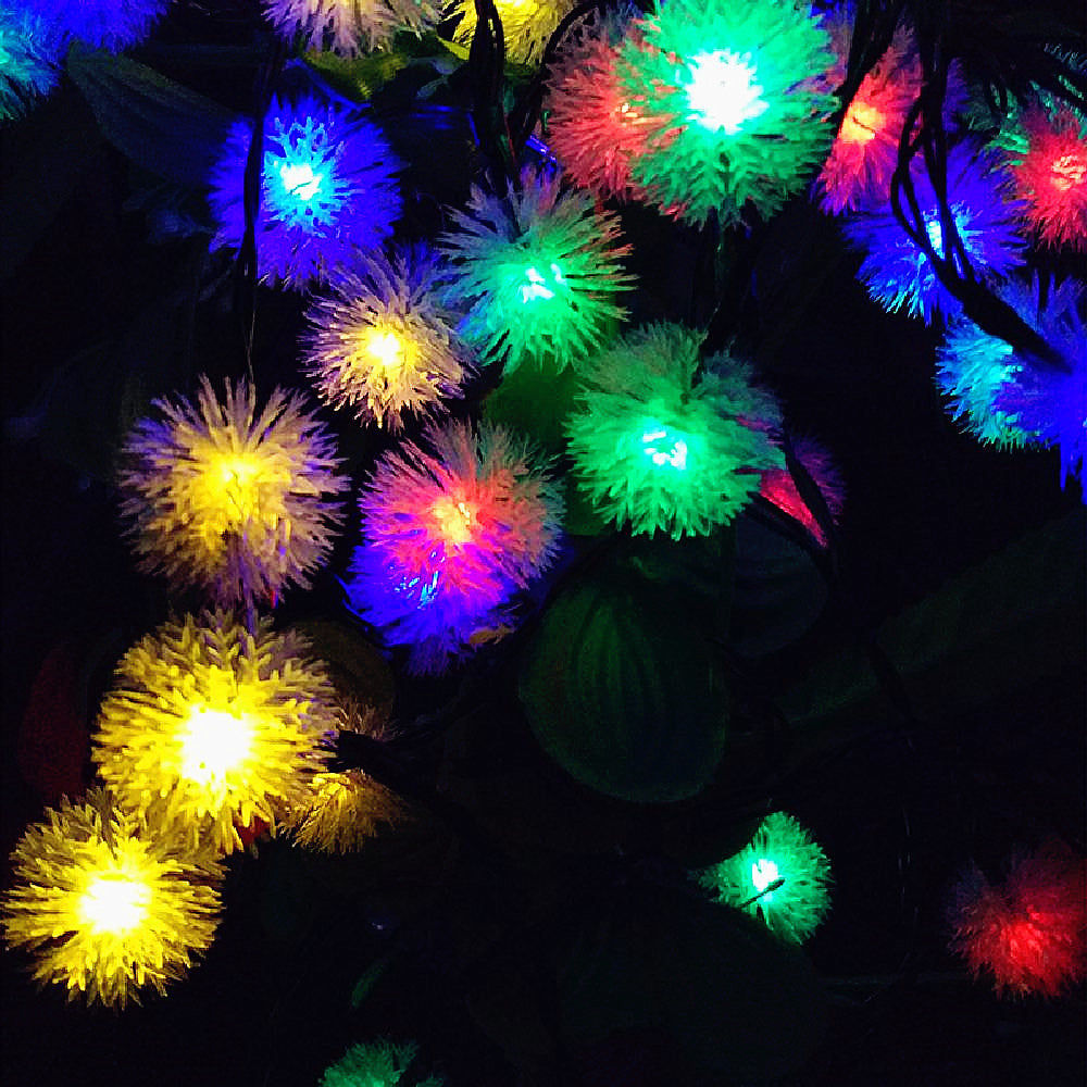 Mains Powered Snowball Fairy Lights Outdoor Indoor LED Fairy Lights 100 LEDs 10m Multi Colour