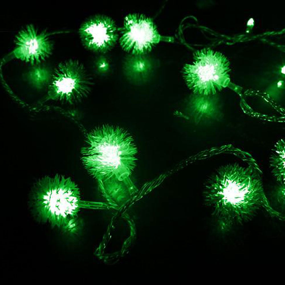 USB Powered 20LEDs 2M Green Snowball Shape Indoor LED Fairy Lights