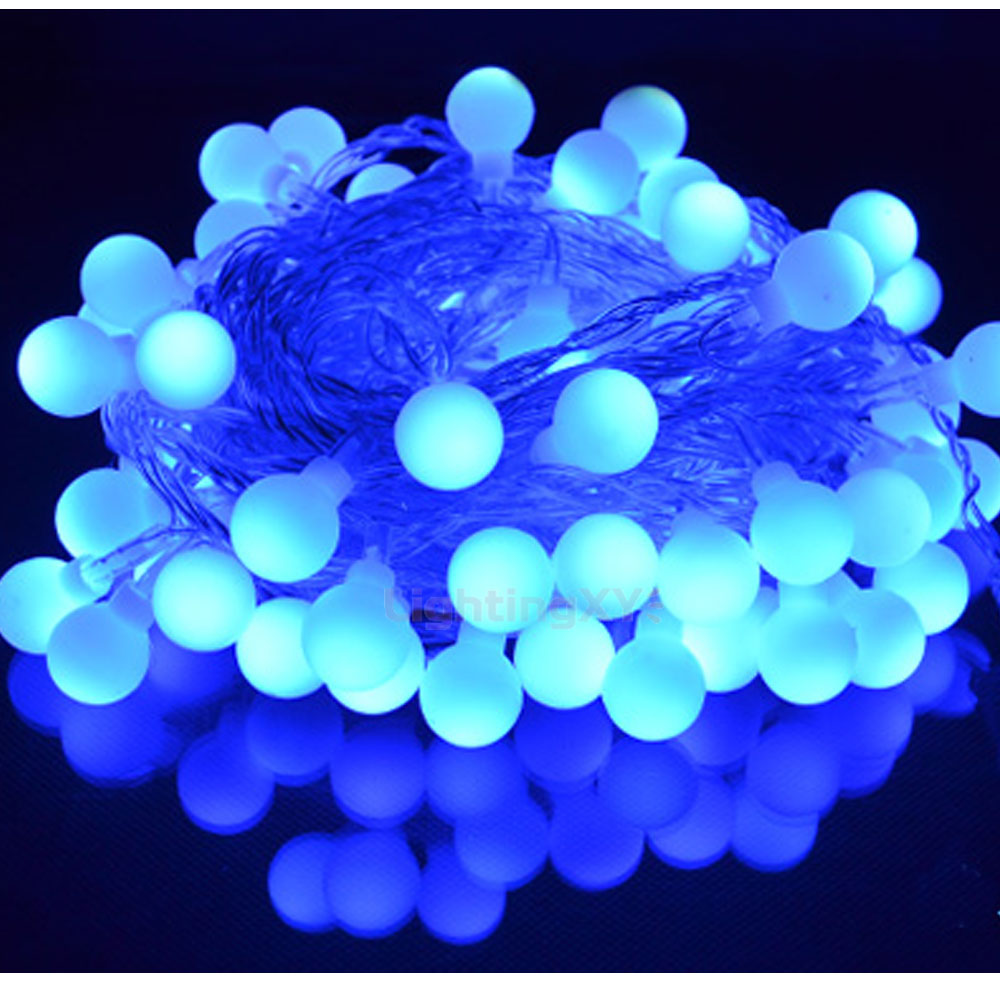 Waterproof 10M 100 LED Blue Berry Ball Fairy Lights