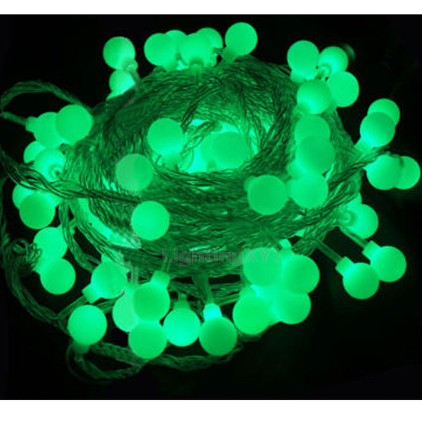 Battery Powered Green Berry Ball LED Fairy Lights Static/Flash