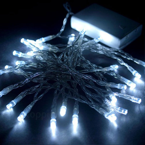 Battery Powered 20LED/40LED Static ON Cool White Fairy Lights