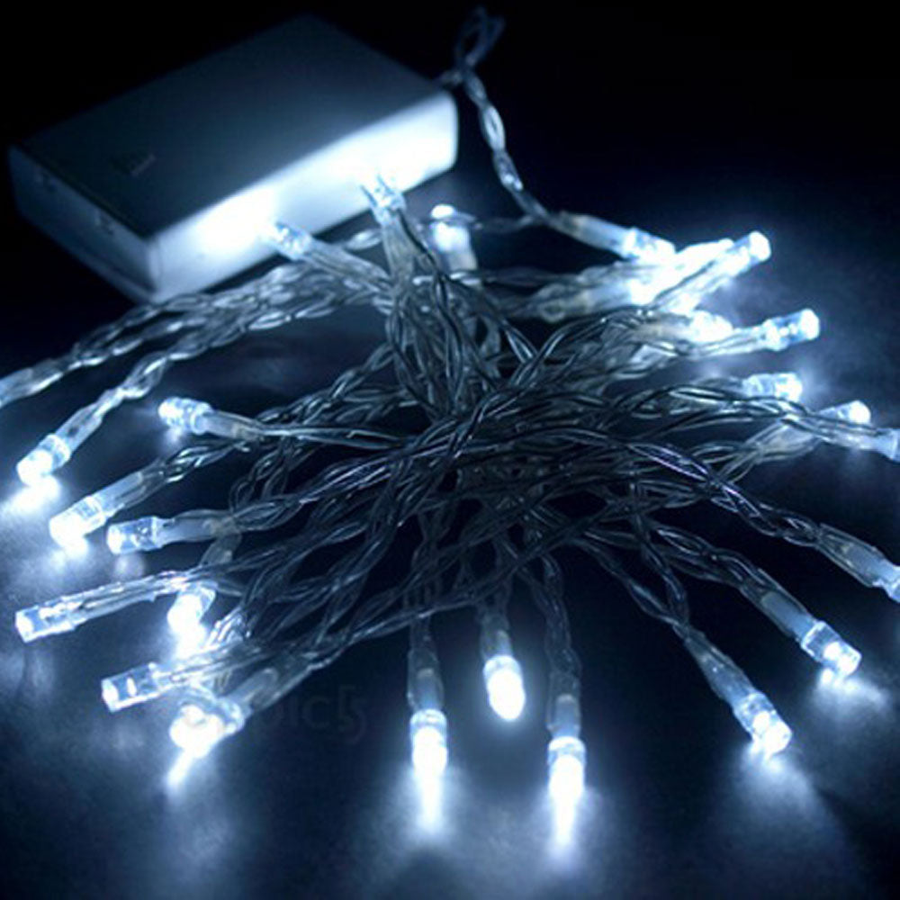 Battery Powered 20LED/40LED Static ON Cool White Fairy Lights