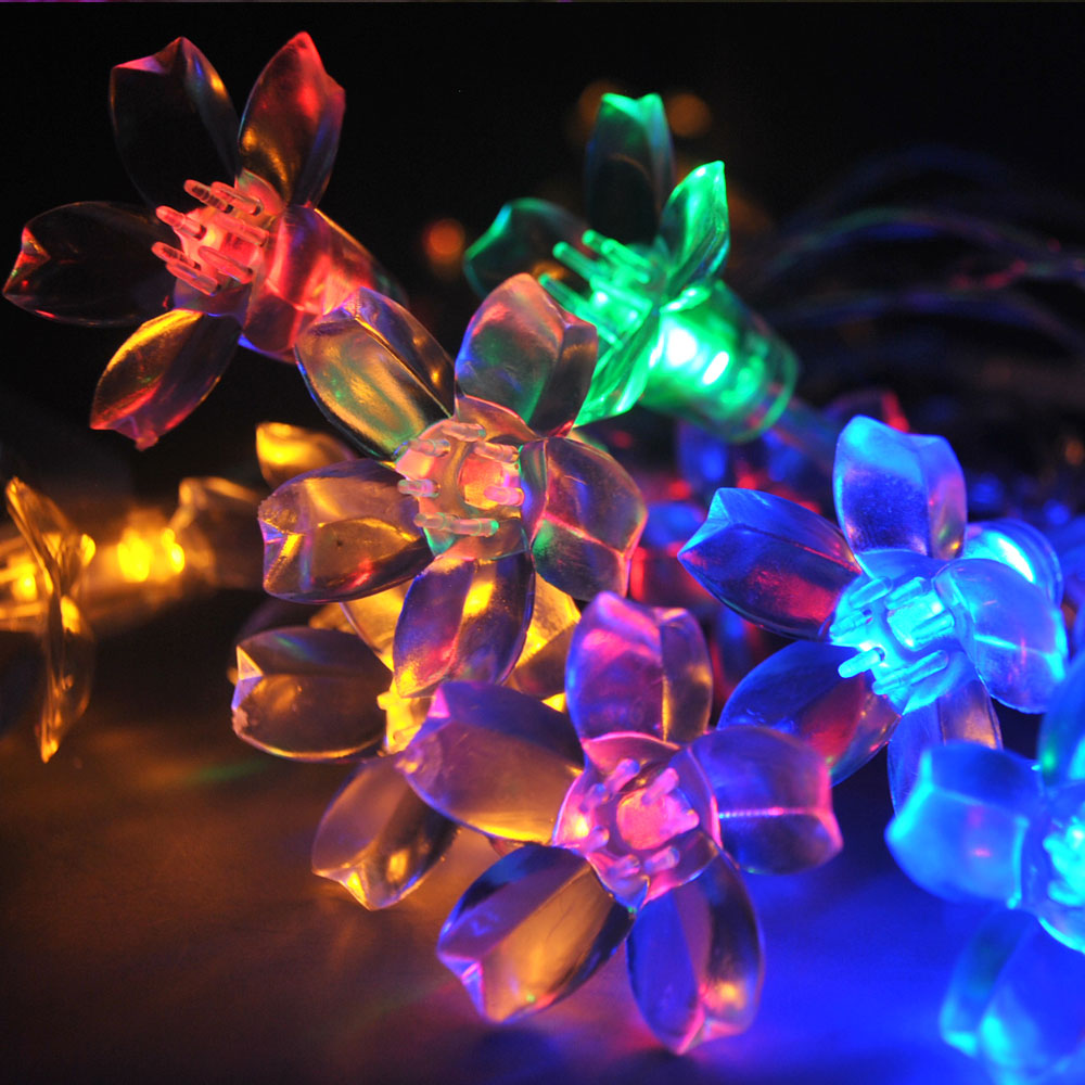 Waterproof Cherry Blossom Summer Flower 10M 100 LED Multi Colour Fairy Lights