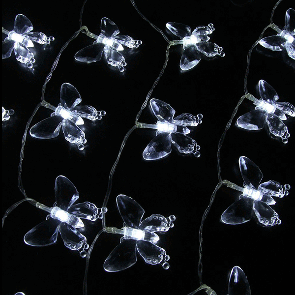 Battery Powered Cool White Butterfly 20/40LEDs Fairy Lights