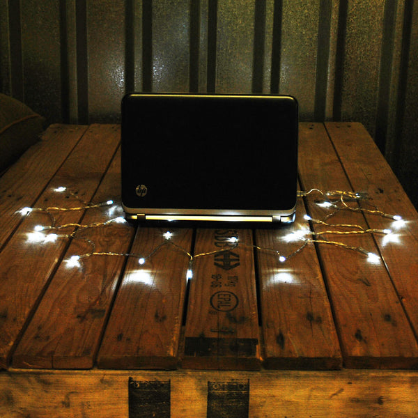 USB Powered 50LED 5metres Cool White LED String Fairy Lights