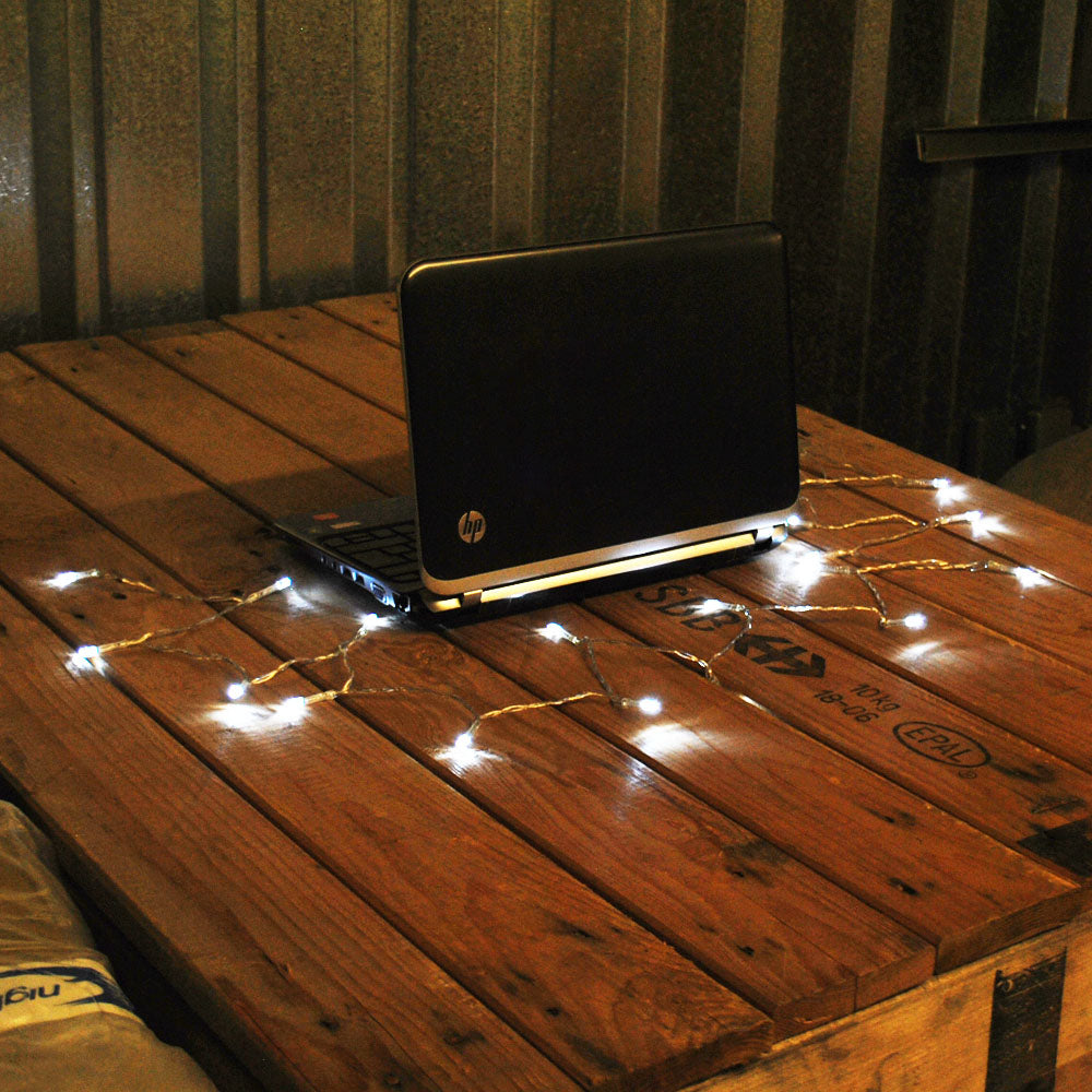 USB Powered 50LED 5metres Cool White LED String Fairy Lights