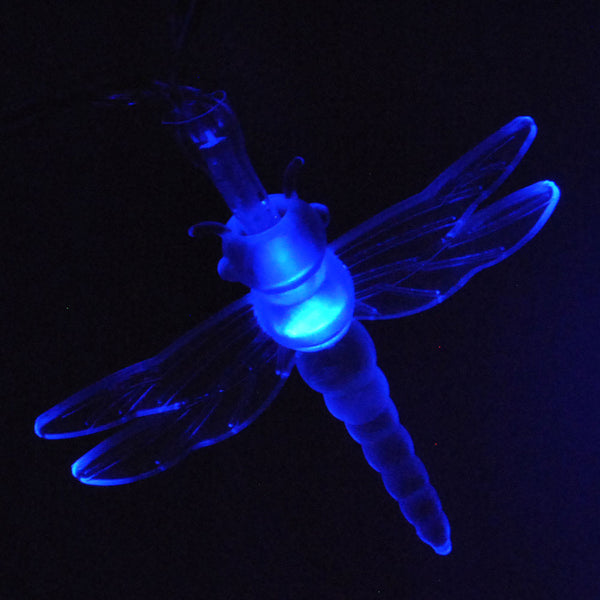 Mains Powered Dragonfly Fairy Lights Outdoor Indoor LED Fairy Lights 100 LEDs 10m Blue Colour