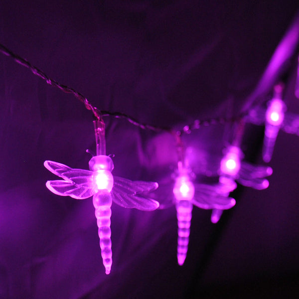 USB Powered 20LED 2M Dragonfly Pink LED Fairy Lights