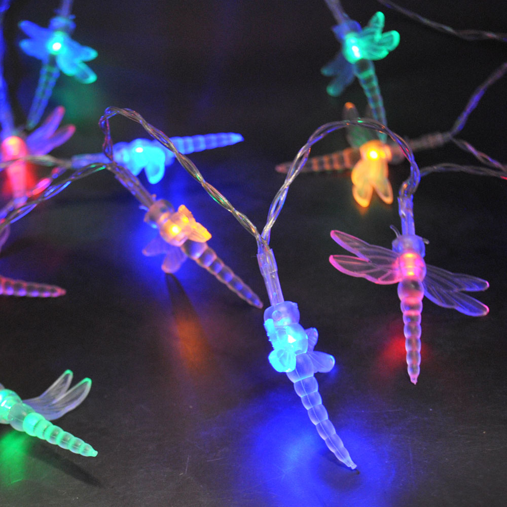 Battery Powered Dragonfly 20/40LED Multi Colour Fairy String Lights
