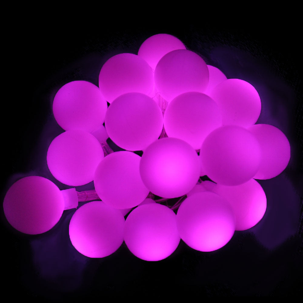USB Powered 20 LED 2M Pink Berry Ball Indoor LED Fairy Lights