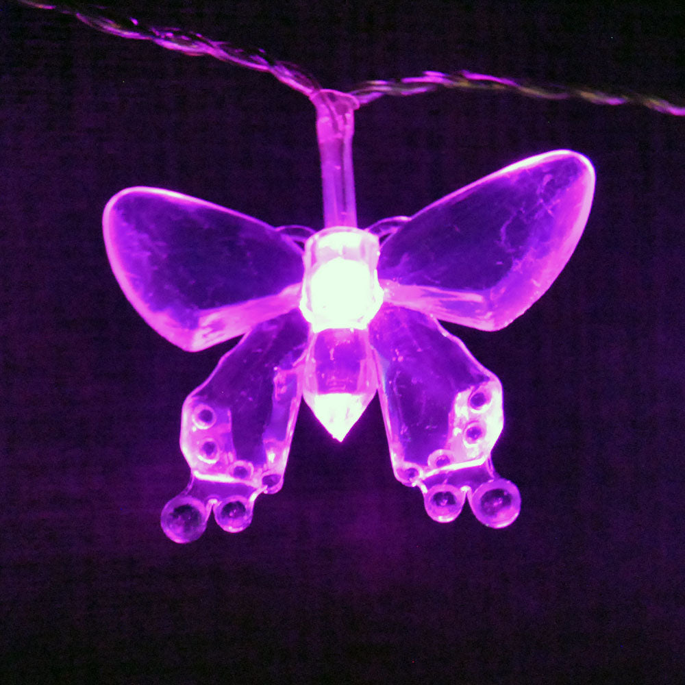Battery Powered Pink Butterfly 20/40LEDs Fairy Lights