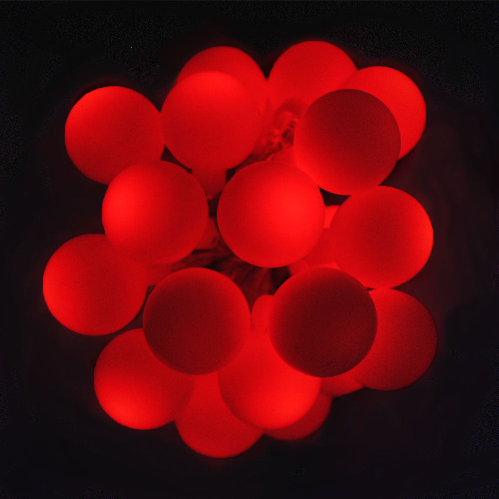 USB Powered 20 LED 2M Red Berry Ball Indoor LED Fairy Lights
